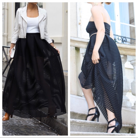 Maje Dresses & Skirts - MAJE Jongle Maxi Skirt | Black | 2